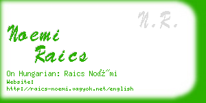 noemi raics business card